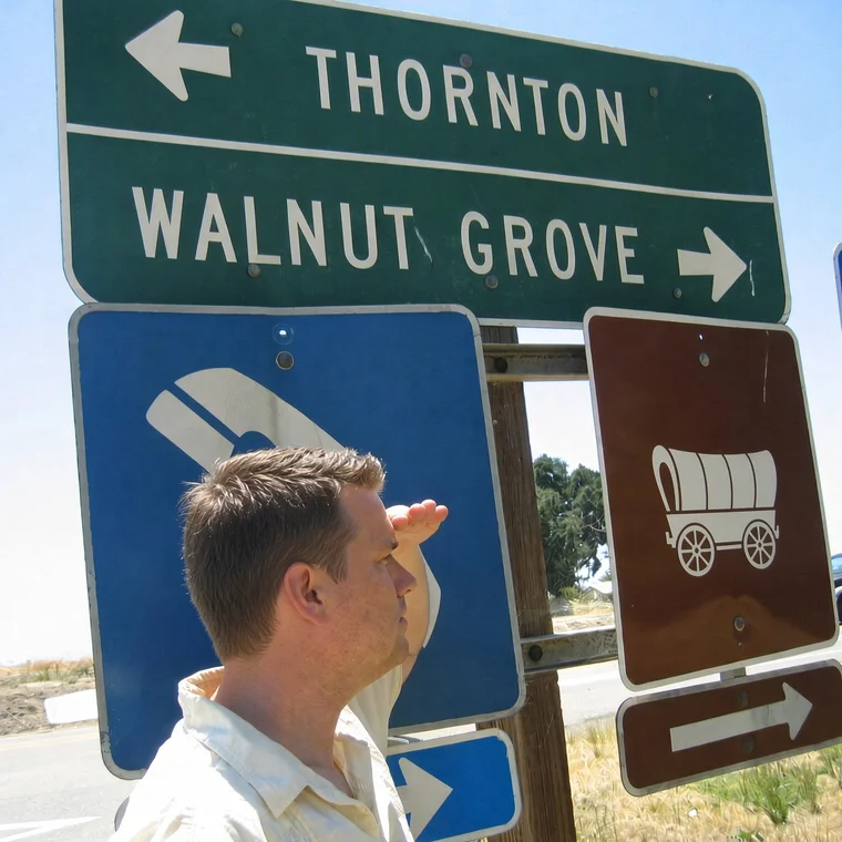 Mayo at the Thornton / Walnut Grove sign